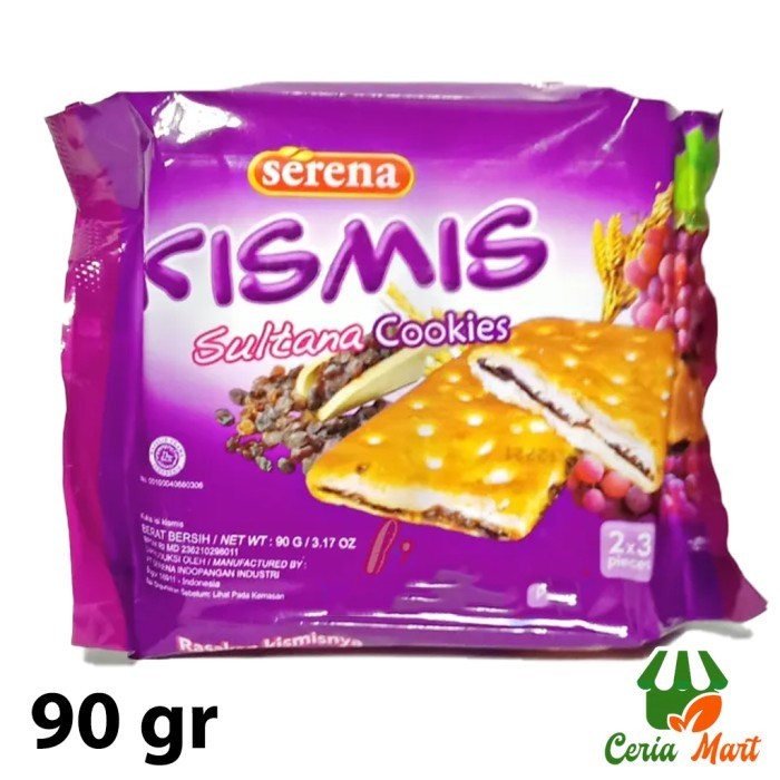 

Biskuit Raisin Serena Kismis Sultana Cookies 90 gr