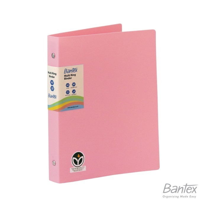 

[KUALITAS TETBAIK] Bantex New Trendy Multi Ring Binder A5 20 Ring - 3524 - Musky Pink