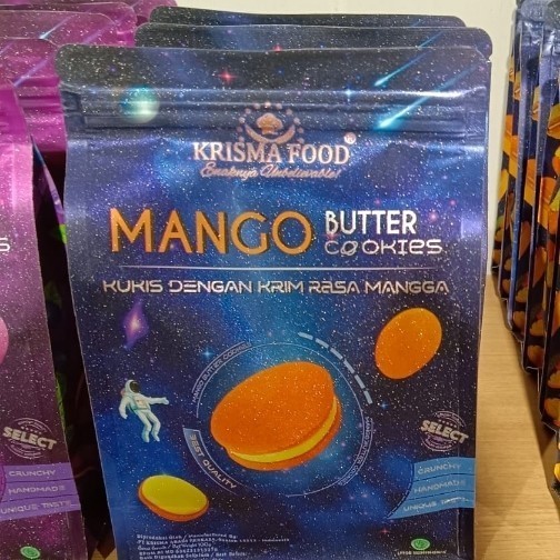 

krisma food MANGO butter cookies Biscuit biskuit 100gr krim kukis