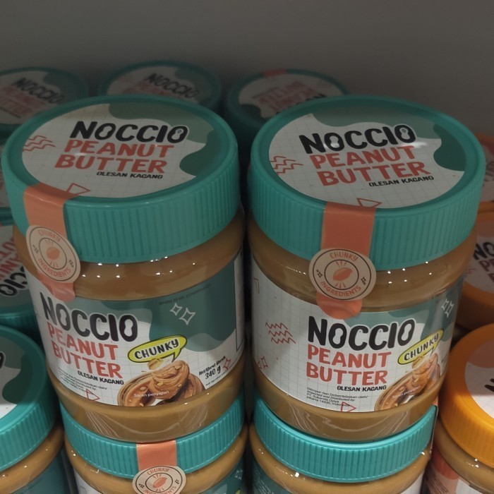 

noccio peanut butter chunky 340gr selai spread kacang renyah