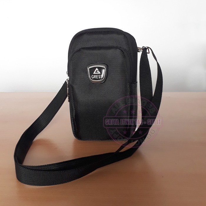 Tas HP 7 inch Wanita Pria Dompet HP PinggangTas Selempang HP 5 inch - Hitam