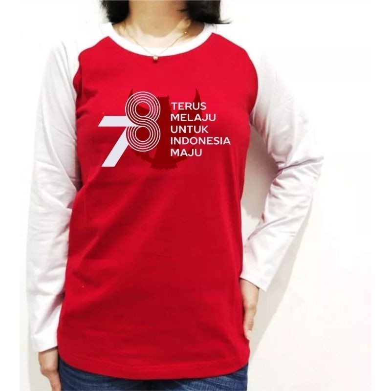 KAOS RAGLAN HUT RI 78,KAOS HUT RI 78//HUT RI KEMERDEKAAN INDONESIA