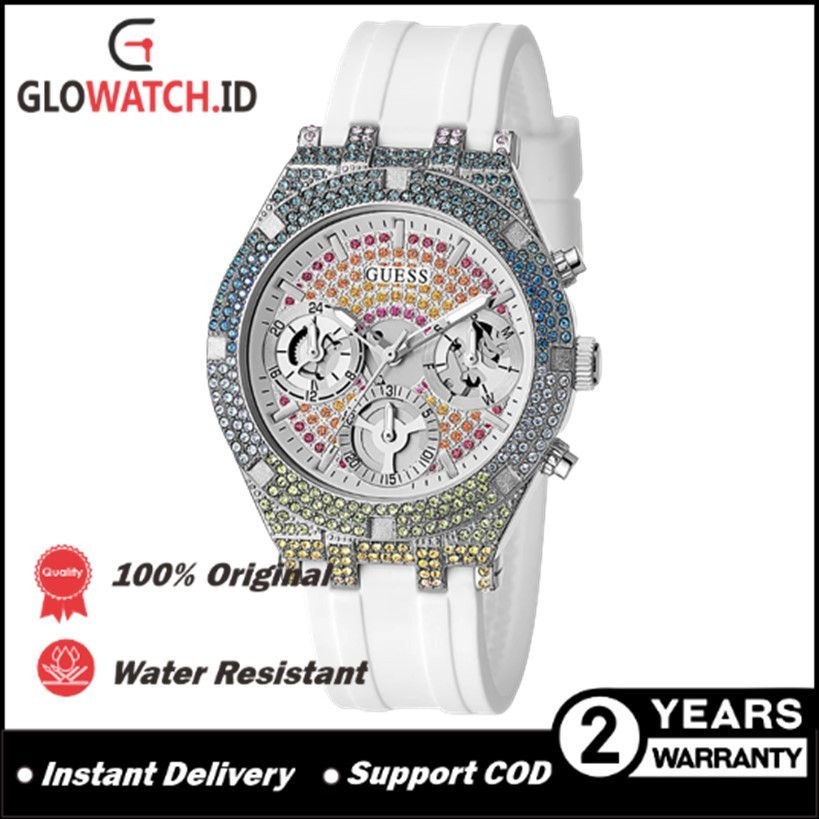 [Promo] Jam Tangan Wanita Guess GW0407L4 Pride Limited Edition Heiress Multicolour Blitz Dial White 