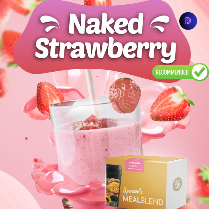 

Spencer's MealBlend Makanan Diet Rendah Kalori Solusi Langsing 1 Box isi 15 sachet Meal Replacement Solution Naked Strawberry