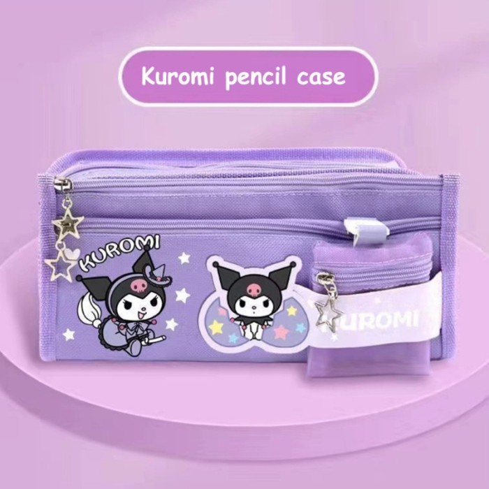 

[RBS819] Kuromi Tas Pensil Kapasitas Besar + Dompet Koin Kotak Pensil Melody Lucu Tas Pensil Cinnamoroll Kotak Penyimpanan Alat Tulis Siswa Multifungsi - Kuromi