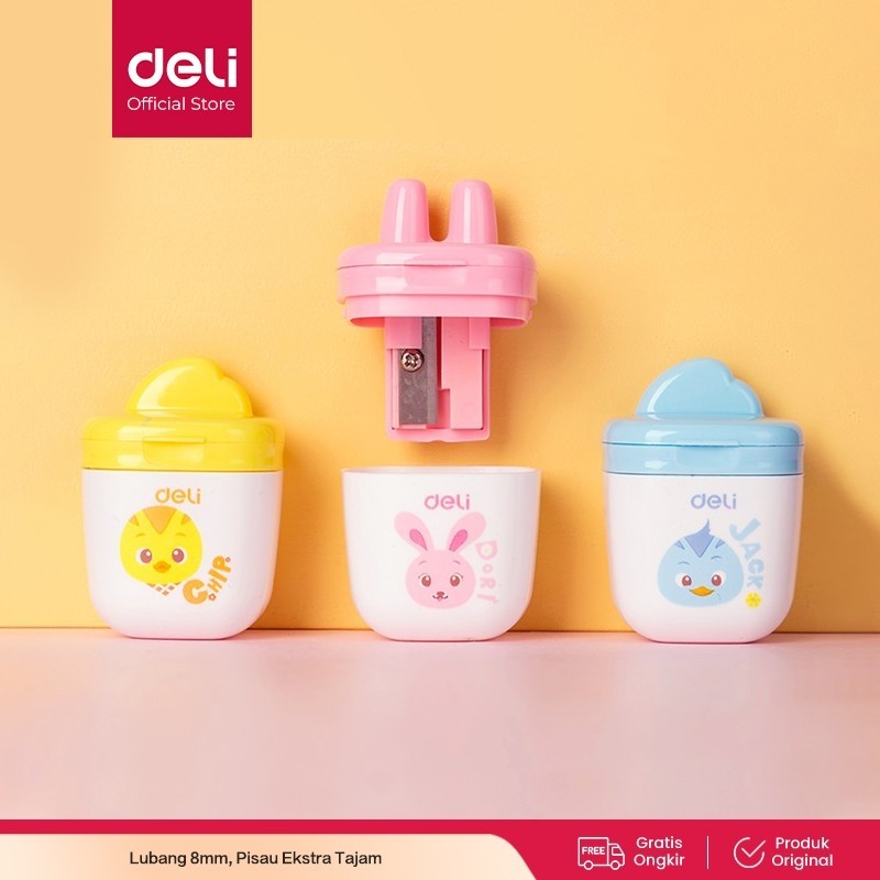

Deli ER01300 Rautan Pensil 1 Lubang 8mm - 3 Warna (Campuran) Baja Tahan Lama