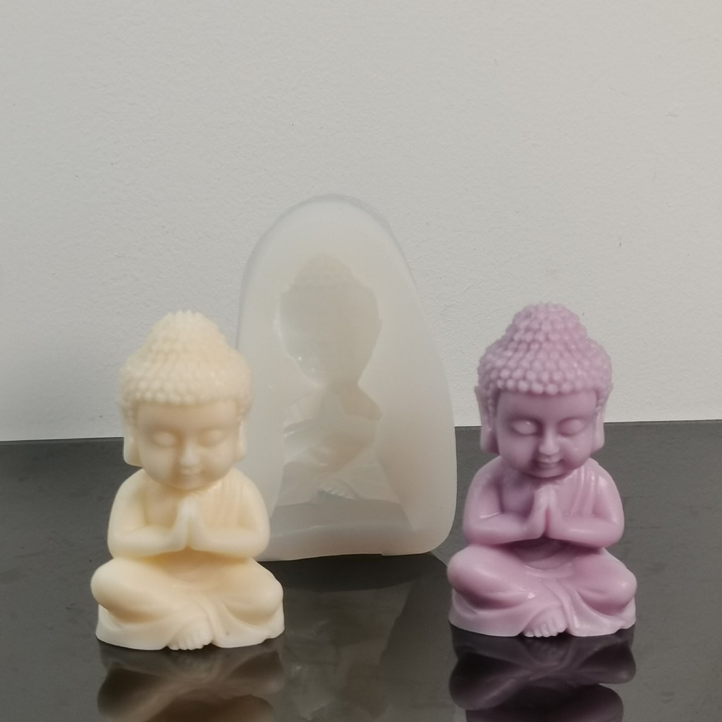 

3d Maitreya Silicone Candle Mold Diy Church Buddha Making Plaster Epoxy Resin Aroma Soap Chocolate Baking Molds Home Decoration