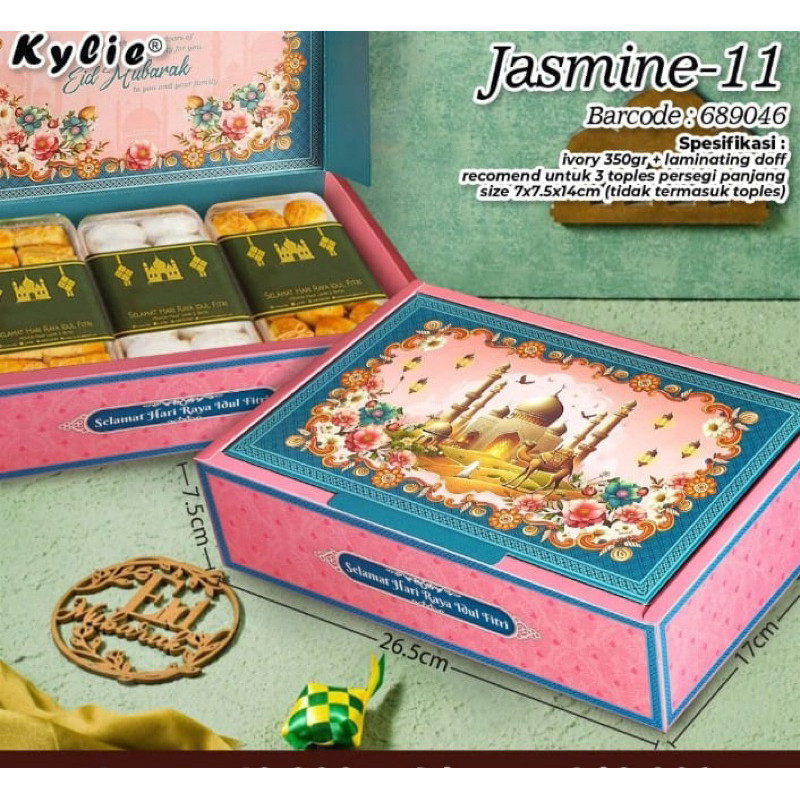

Sasa Box Jasmine Lebaran Isi 3 Toples 350gr / Dus Kue Kering Pink Idul Fitri Toples Hard Top 901 / Kotak Ramadan Kareem Eid Mubarak Hampers Parcel Keluarga