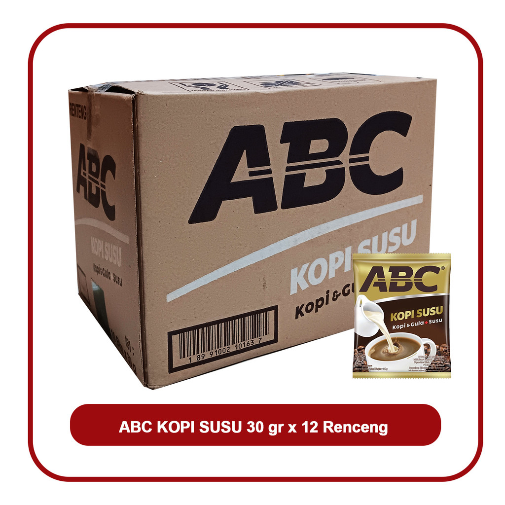 

ABC Kopi Susu Sachet 1 Dus ( 12 Renceng ) Kopi Gula Susu Minuman Serbuk Kopi Bubuk Kopi Kapal Api Group