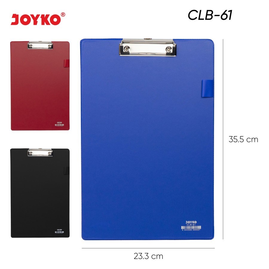 

Alas Tulis Ujian Bahan PVC / Clipboard & Pen Holder JOYKO CLB-61 Uk F4 & A4 Papan Jalan