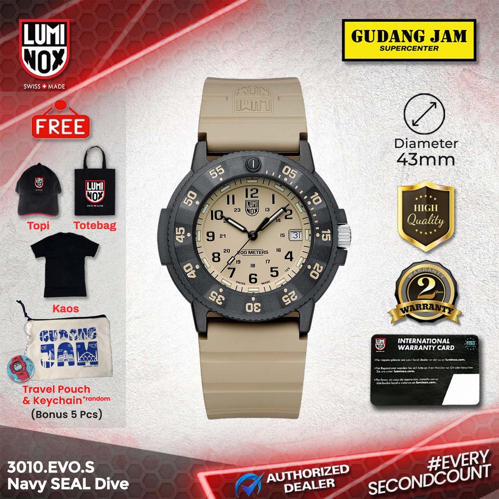Jam Tangan Pria Analog LUMINOX 3010.EVO.S XS.3010.EVO.S Navy SEAL