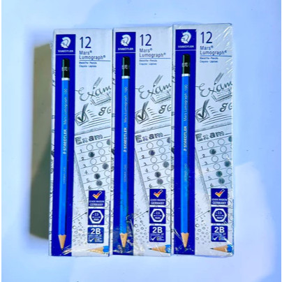 

DISKON 12 pcs Pensil 2B Staedtler Mars Lumograph