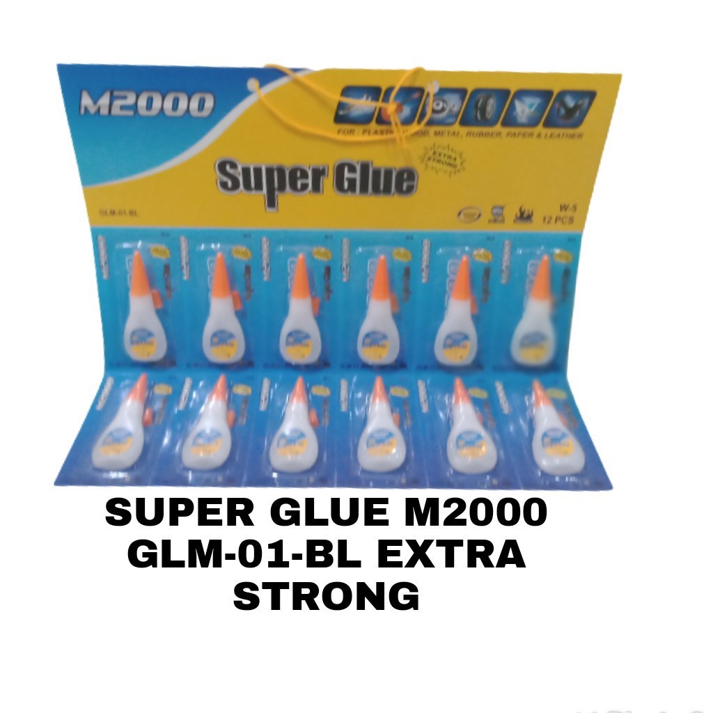

NAT - 12 PC Lem Super Glue M2000 Multi Purpose Instant Adhesive