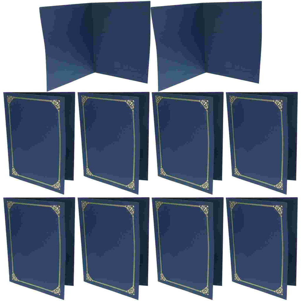 

10 Pcs Diploma Holder Cover Certificate Gold Foil Covers Folder Cardstock Souvenir