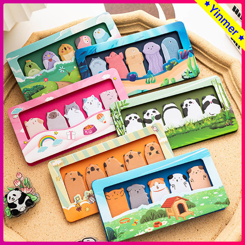 

COD✨Catatan Tempel Lucu Ins Gaya Kartun Indeks Stiker Stiker Taman Hewan Catatan Tempel-Yinmer