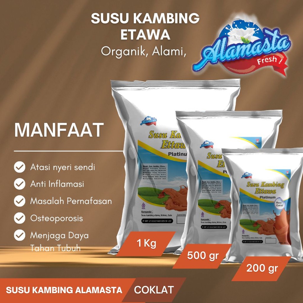 

susu kambing etawa 1 kg platinum coklat atasi masalah persendian dan pernafasan 500 gr 200 gr