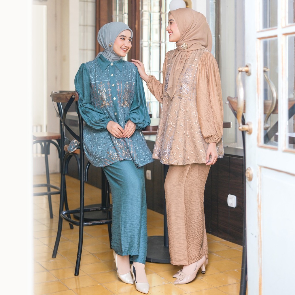 Ventedaily - Ayasa One set Setelan Atasan Celana Wanita Terbaru 2025 Outfit Kondangan Wanita