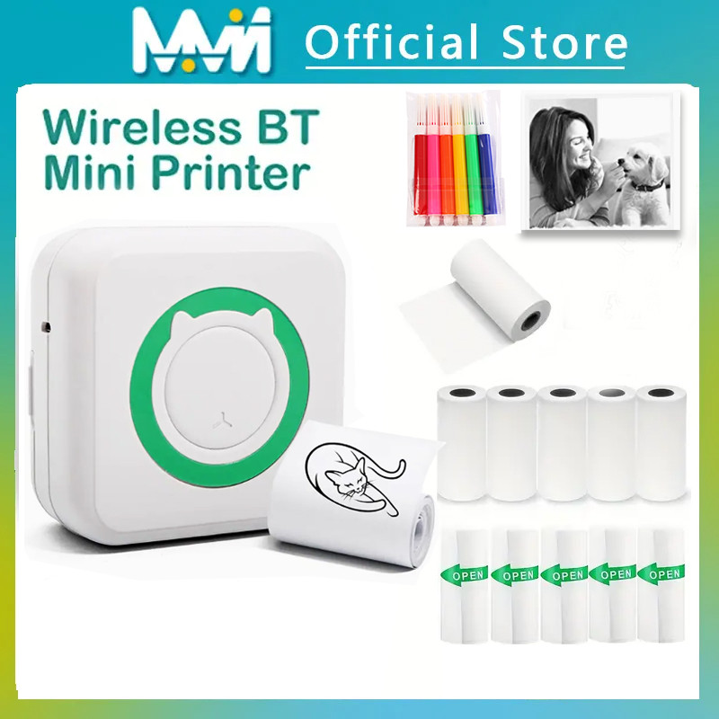 

Portable Mini Thermal Printer Wirelessly BT 203dpi Photo Label Memo Wrong Question Printing With USB Cable Imprimante Portable