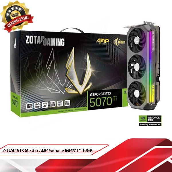 ZOTAC GAMING GeForce RTX 5070 Ti AMP Extreme INFINITY 16GB GDDR7 | VGA ZOTAC RTX 5070 Ti 16GB