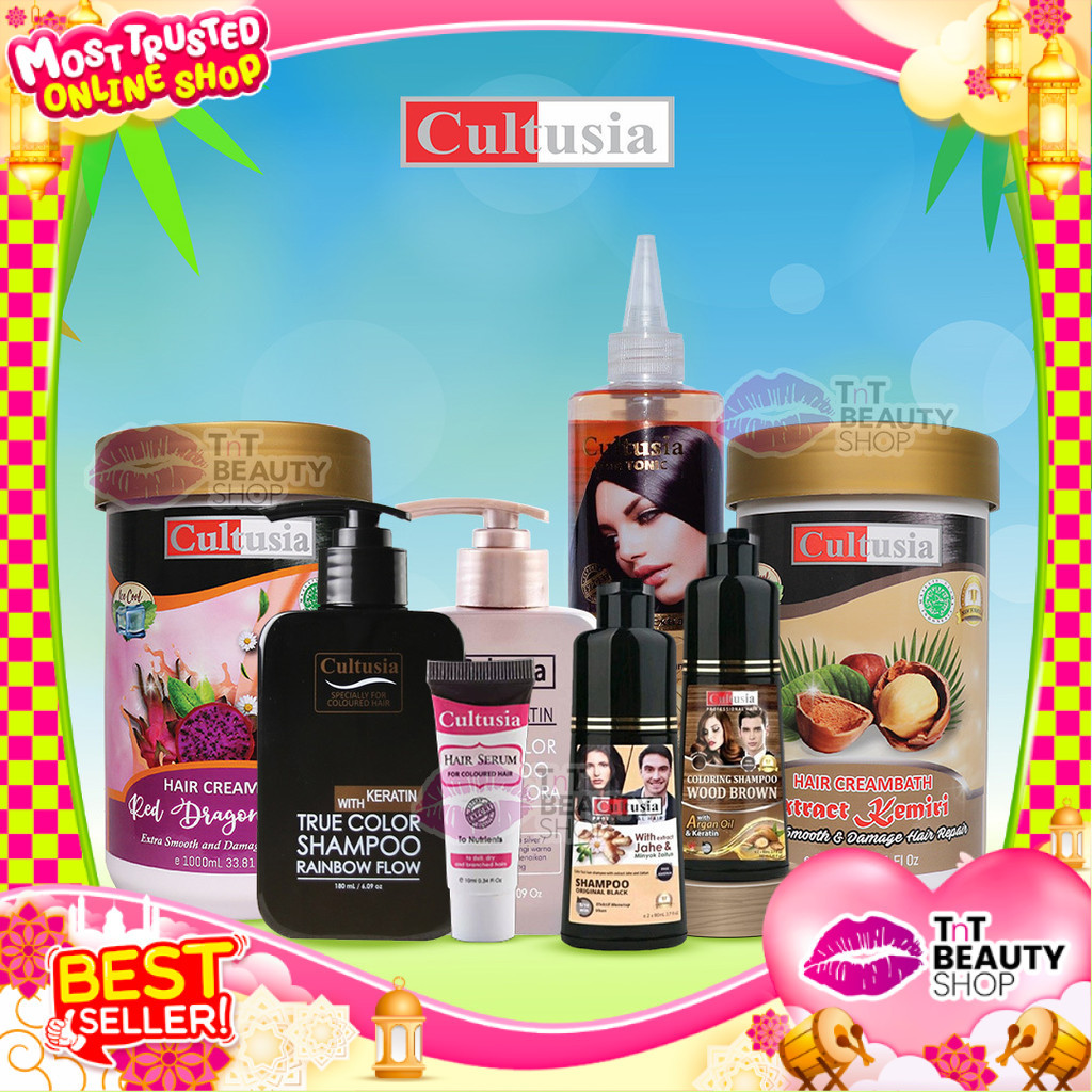 Cultusia Series Hair Color Creambath True Shampo Color Shampo Hair Tonic Hair Serum TnT Beauty Shop
