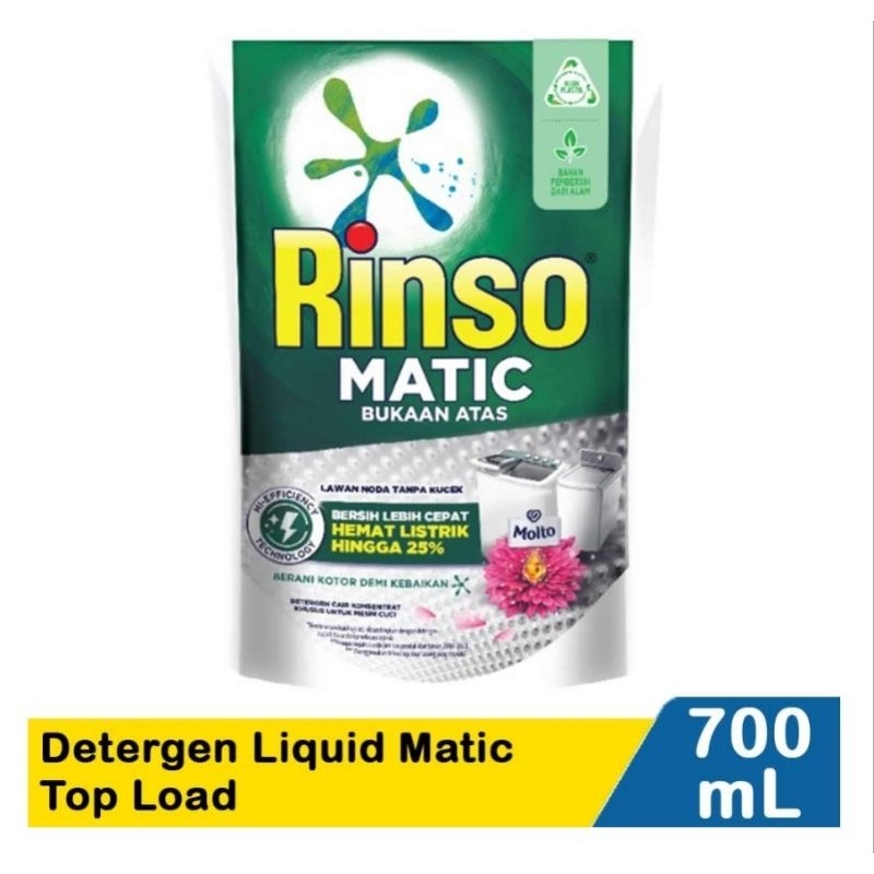 Rinso Liquid Matic Detergent Cair 700ml