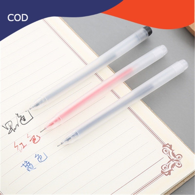 

Pulpel Gel 0.5mm Pena Pulpen Bolpoin Tinta Gel Cair Pena Transparant