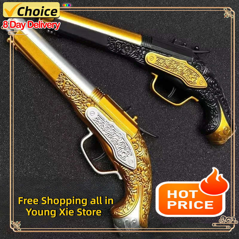 Gold Revolver Winchester Soft Double Gun Emulates Caribbean Pirate Gun EVA Children's Toy Pistol