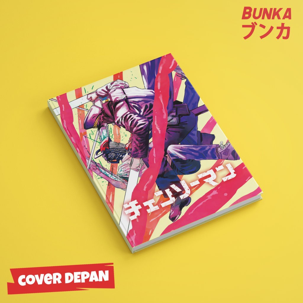 

Notebook Anime Chainsaw Man Battle Hardcover A5 Buku Tulis Catatan Notes Agenda Planner Jurnal