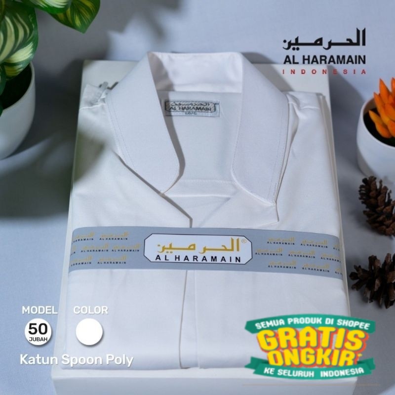 AL Haramain Jubah Luaran (50) | Putih I Hitam | Navy | Silver | Abu | Biru Gelap | Coklat Kopi [ LT 