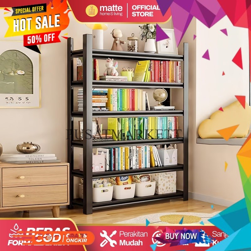 [Full Besi] Rak Buku Besi Rak Buku Besi Susun Rak Buku Besi Minimalis Rak Buku Perpustakaan