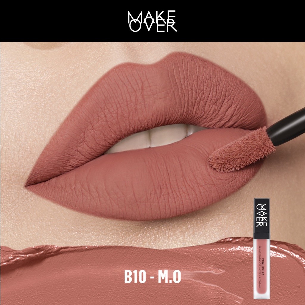 [Gift Not For Sale] MAKE OVER Powerstay Transferproof Matte Lip Cream B10 M.O. 7 g (KEMASAN LAMA)