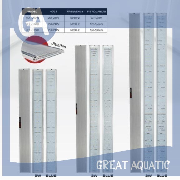 lampu led gantung aquarium TANNING AROWANA LED LAMP HTL 3 MODE RED DRAGON INDONESIA RDI RD 1200 HTL 