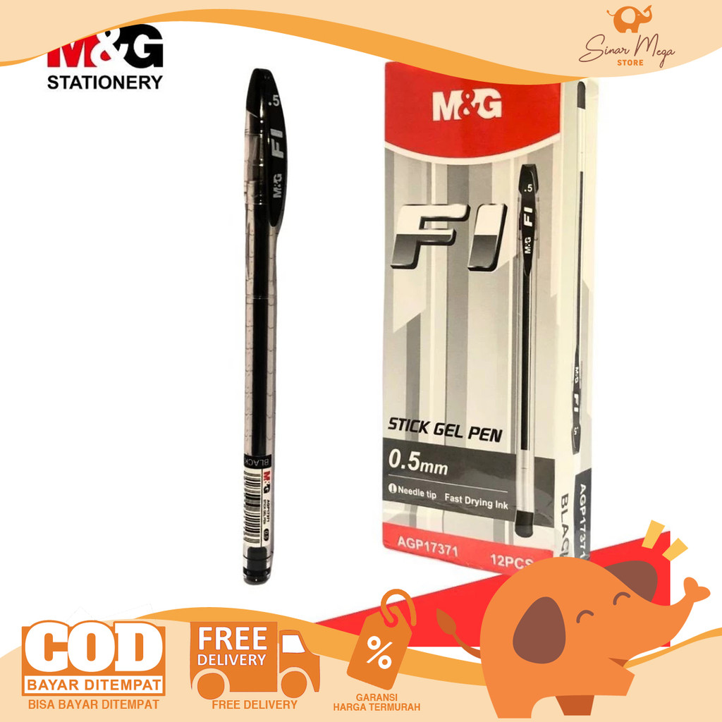

M&G Stick Gel Pen F1 0.5mm Fast Drying Ink - Pulpen Pena Jel SATUAN Murah AGP17371
