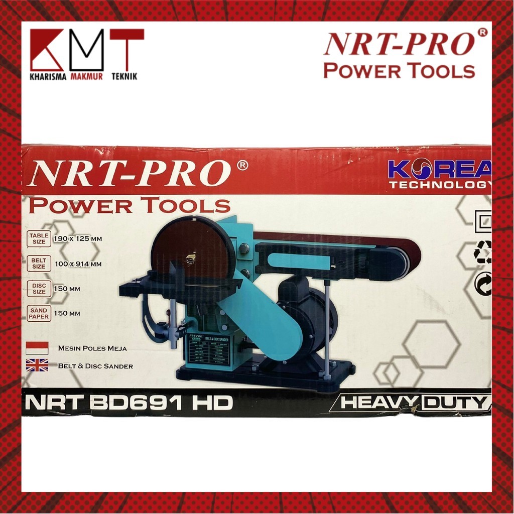 MESIN AMPLAS / SANDER 2 IN 1 / BELT & DISC SANDER DB 691 HD NRT-PRO