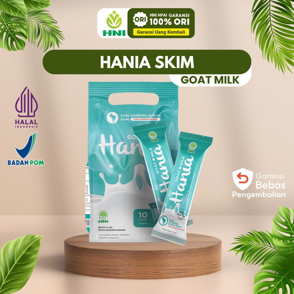 Hania Susu Kambing Skim HNI || Susu Kambing Bubuk Skim HNI