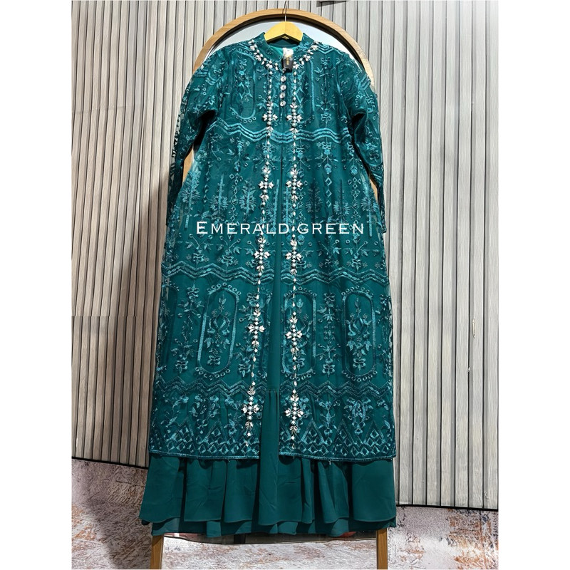 Lovika - Dress Nagita Tile Payet Mewah Exclusive Lebaran Muslim Gamis Pesta Kondangan Hajatan