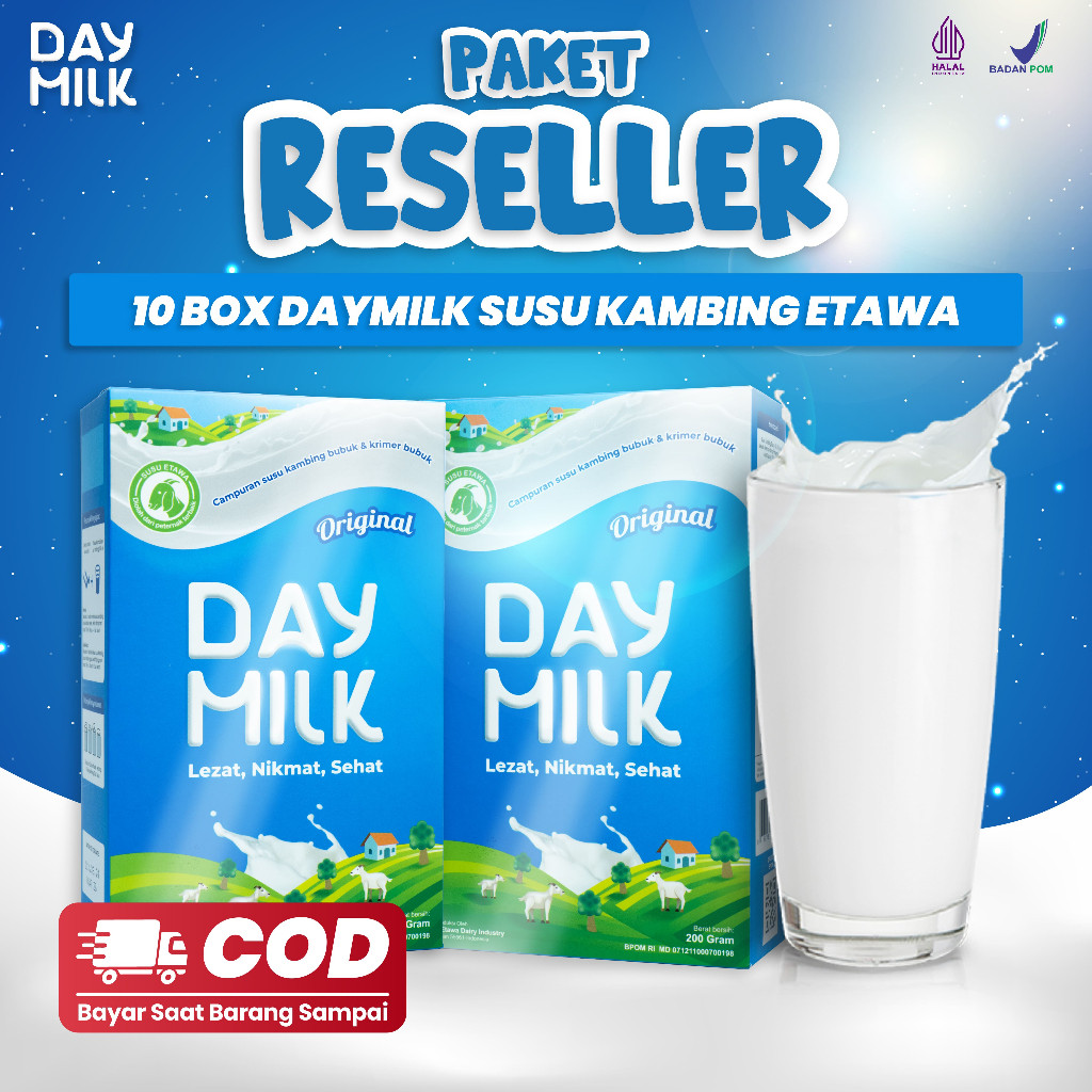 

DAYMILK 10 BOX - Susu Kambing Etawa 100% Alami Jaga Kesehatan Tulang Sendi & Pernafasan