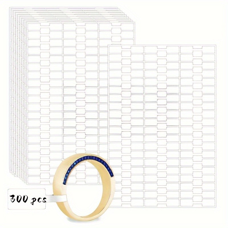 

300 Pieces Jewelry Labels, Blank Self Adhesive Jewelry Price Stickers, Tear Resistant Necklace Ring Labels, Easy to Tear and Wri
