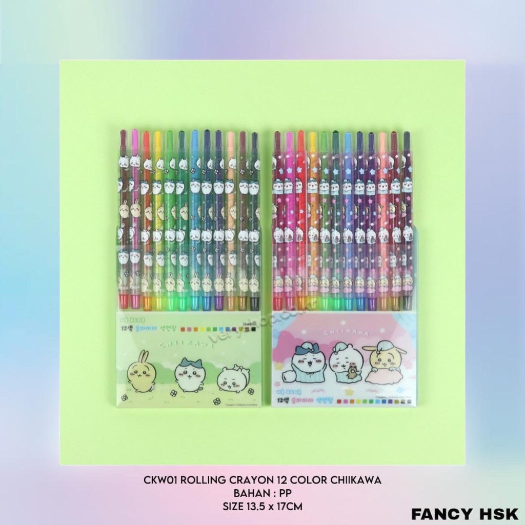 

KOREA ROLLING CRAYON 12 COLOR CHIIKAWA CKW01