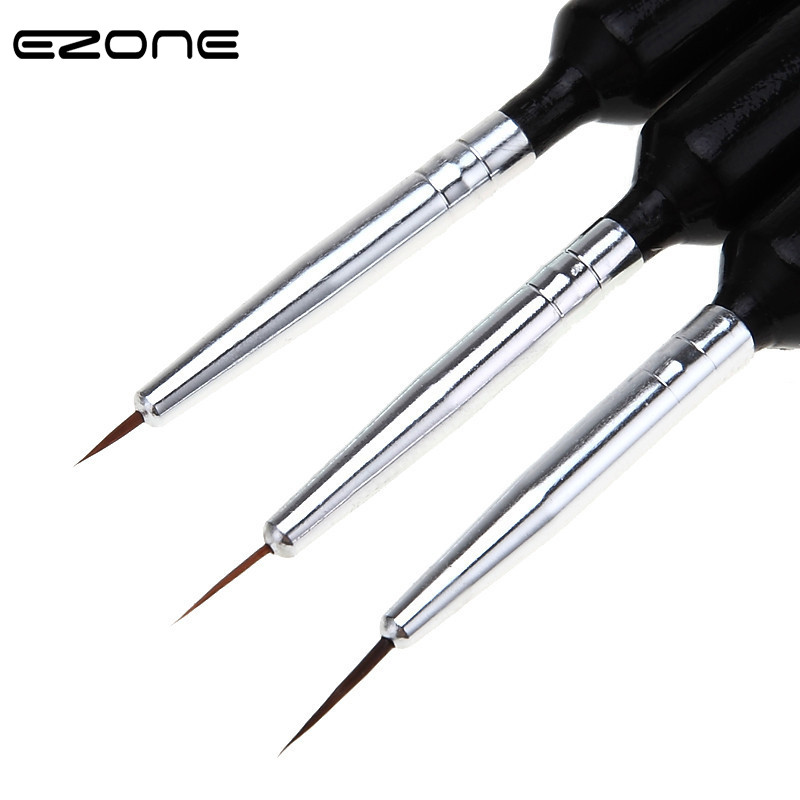 

EZONE 3PCS Fine Hook Line Pen Paint Brush Differebt Size Brush Line Drawing Pen For Oil Watercolor Painting Students Stationery