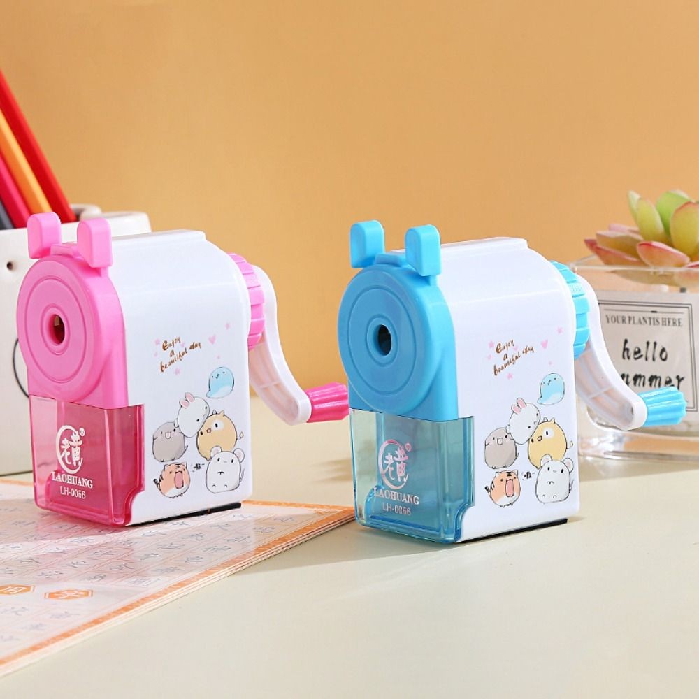 

Cartoon Print Pencil Sharpener Anti Sticking Lead Automatically Enters Lead Pencil Sharpening Tool Student Gift School Supplies