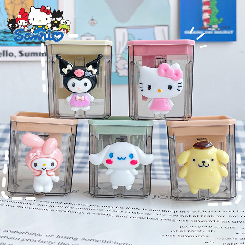 

Sanrio Kawaii Kuromi Child Pencil Sharpener Double Hole Roll Pen Small Portable Manual Pencil Sharpener Stationery Wholesale