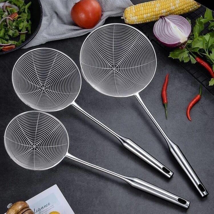 ANEKA STAINLESS - Saringan Stainless Steel Tebal | Saringan Rebusan Jumbo Saringan Tirisan Minyak-