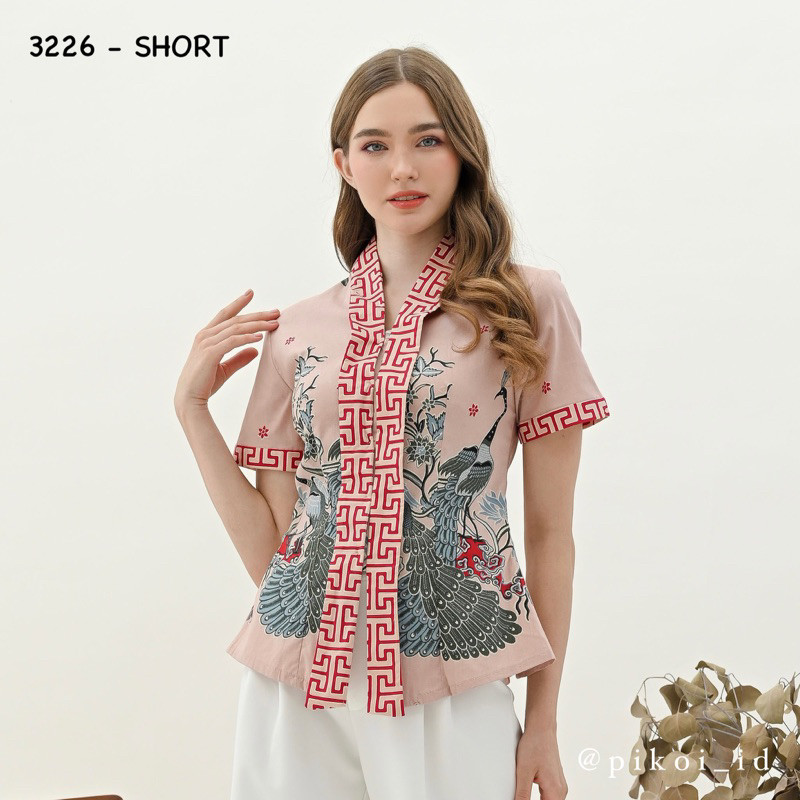 Baju batik wanita / atasan batik cewek / seragam batik kantor / blouse katun batik modern 292 pendek