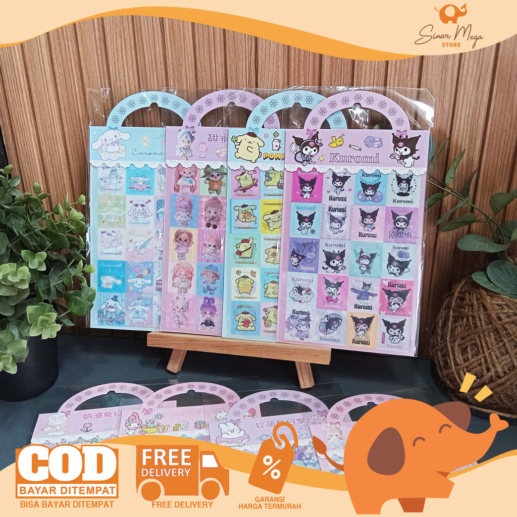 

FANCY Motif Karakter Kartun Sanri0 Cartoon Sticker (BWZ-J) / Stiker 2 Lembar Kiss Cut Lucu Murah
