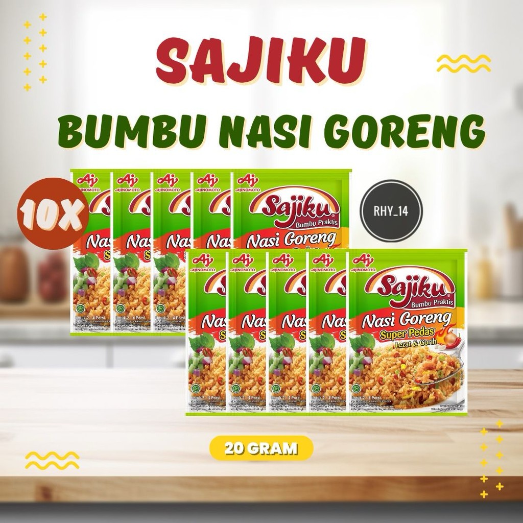 

10 sachet Bumbu Praktis SAJIKU / Bumbu Nasgor Instan