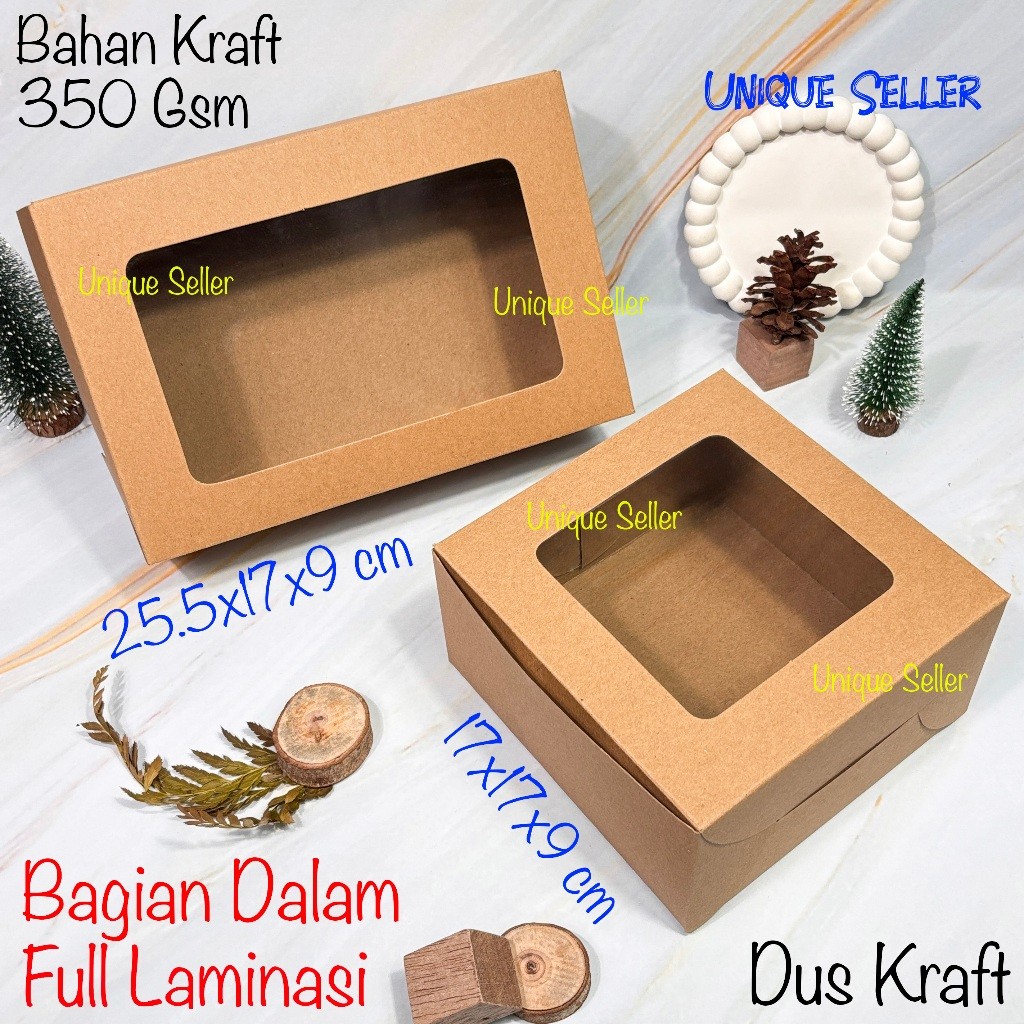 

Dus Kue Roti Snack Jajan 17x17x9 25x17x9 KRAFT Coklat / Dus Cupcake isi 4 6 Sekat 4 6 Kraft Muffin