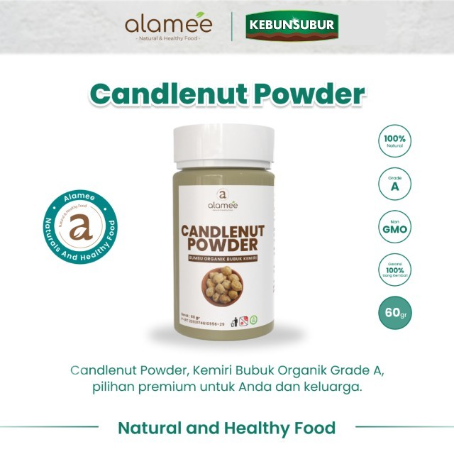 

ALAMEE Kemiri Bubuk Bumbu Dapur Organik Candlenut Powder Masak Seasoning Tabur Kebunsubur