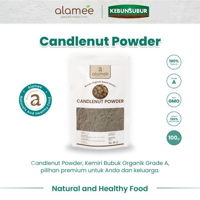 

ALAMEE Bubuk kemiri Candlenut Powder Bumbu Dapur Organik Masak Murni Asli Seasoning 100 Gram kebunsubur Kebunsubur