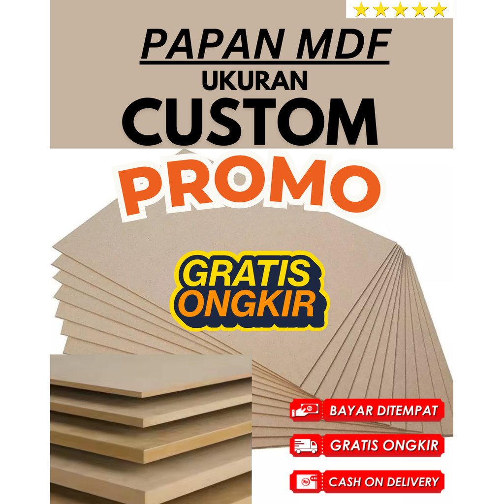 P B / CUSTOM POTONG MDF BOARD 3MM 3 MM / PAPAN MDF